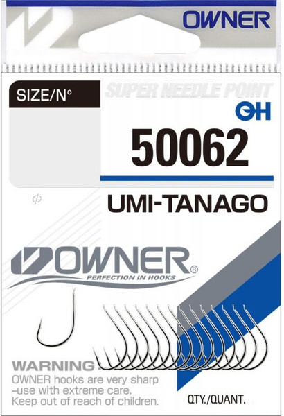 Изображение товара Набор крючков рыболовных Owner Umi Tanago nickel №8 / 50062-08 (16шт)
