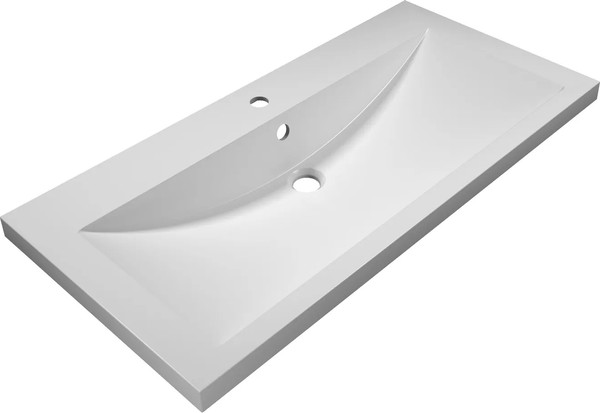 Изображение товара Тумба с умывальником Misty Алиса 100 / Э-Али01100-011П2Я+10.150.01000.001 (подвесная)