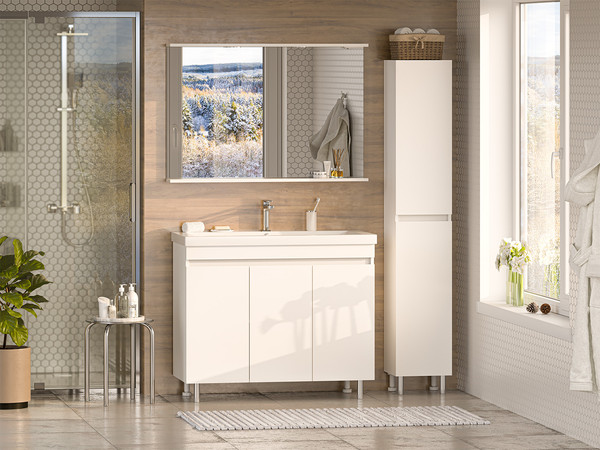 Изображение товара Тумба с умывальником Misty Енисей 100 / Э-Ени01100-0112Я+10.150.01000.001