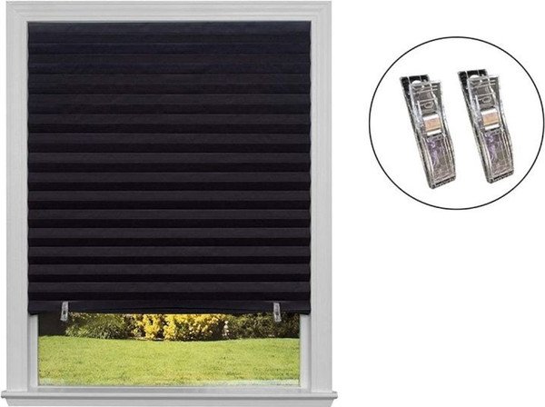 Изображение товара Штора-плиссе Рыжий кот Skandi Самоклеящаяся 120х180 / 109168 (черный)