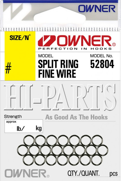 Изображение товара Набор заводных колец Owner Split Ring Fine Wire №0 / 52804-0 (24шт)