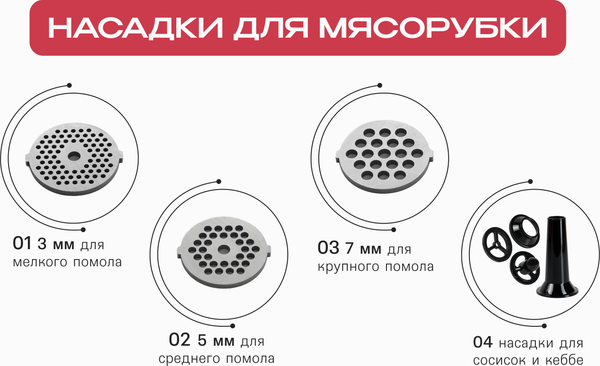 Изображение товара Мясорубка электрическая RAGEX R801-900