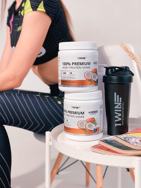 Изображение товара Протеин 1WIN Premium Whey (450г, тропический кокос)