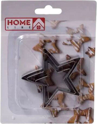 Изображение товара Набор форм для печенья Home Line Звезды YR1801-9 (3шт)