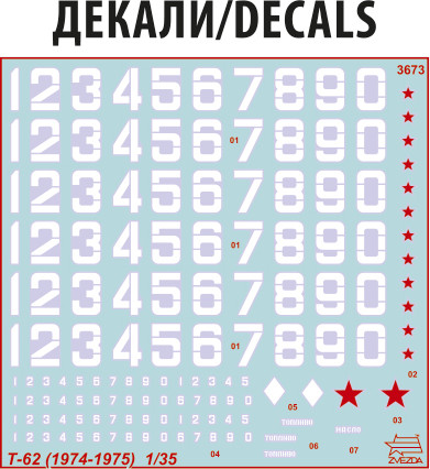 Изображение товара Сборная модель Звезда Советский боевой танк Т-62 (1974-1975) / 3673