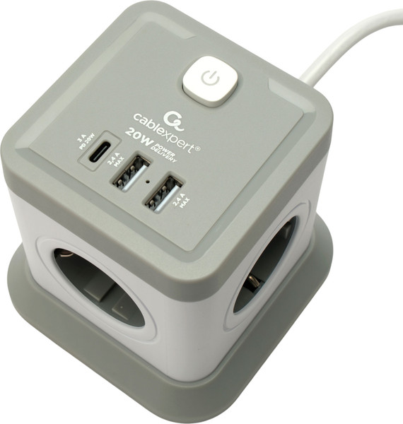 Изображение товара Сетевой фильтр Cablexpert TWR-4-CU2-W-2