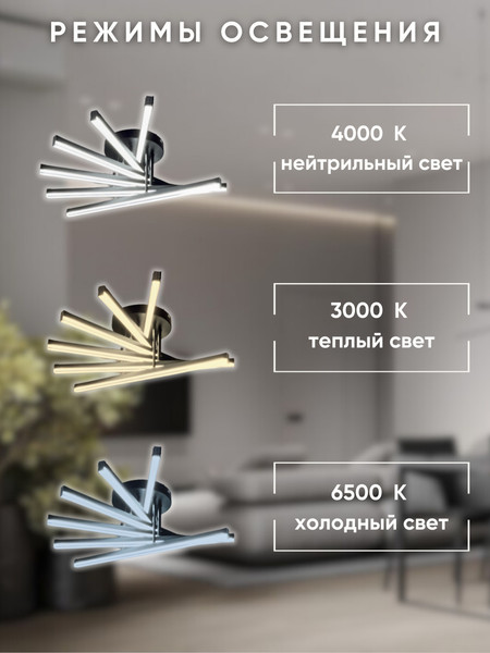 Изображение товара Люстра Aitin-Pro C9031/6 (черный)