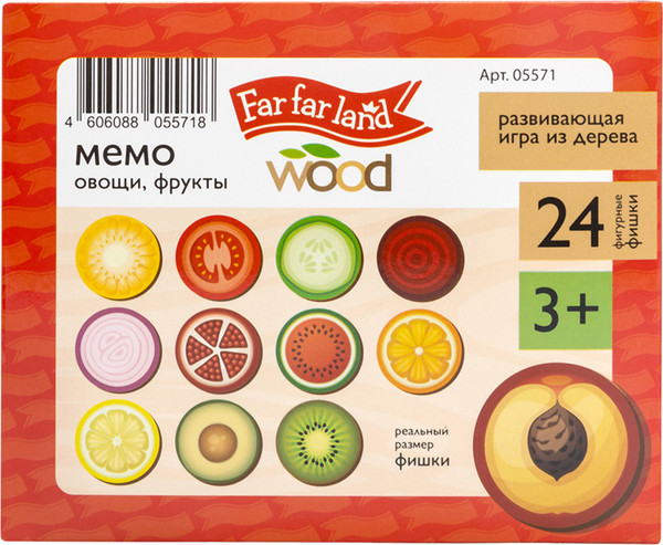 Изображение товара Развивающая игра Десятое королевство Far far land wood Мемо Овощи, фрукты / 05571