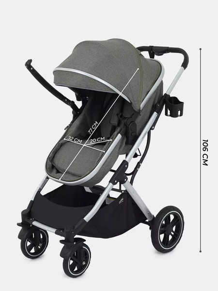 Изображение товара Детская универсальная коляска MOWbaby Jasper 3 в 1 / MB022 (Silver Green)