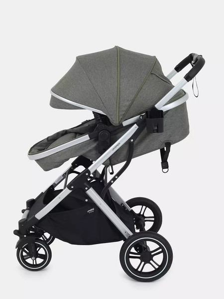 Изображение товара Детская универсальная коляска MOWbaby Jasper 3 в 1 / MB022 (Silver Green)