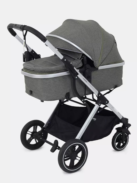 Изображение товара Детская универсальная коляска MOWbaby Jasper 3 в 1 / MB022 (Silver Green)