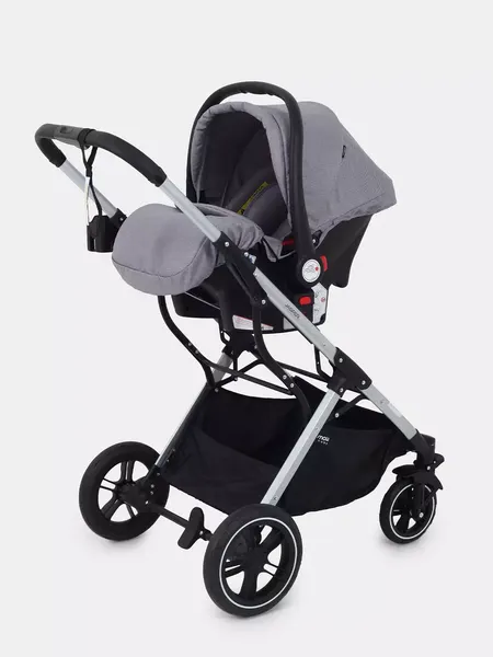 Изображение товара Детская универсальная коляска MOWbaby Jasper 3 в 1 / MB022 (Silver Grey)