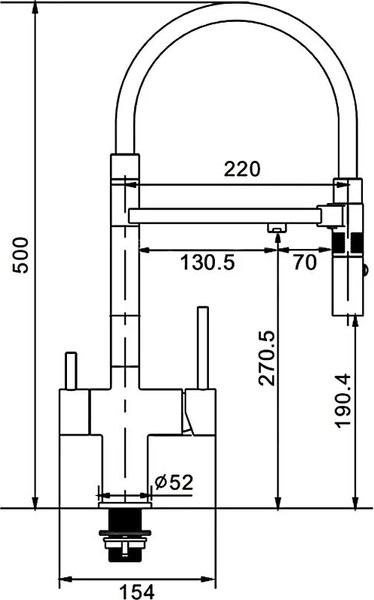 Изображение товара Смеситель Rose R958C (белый)