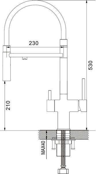 Изображение товара Смеситель Shevanik S178L (сатин)
