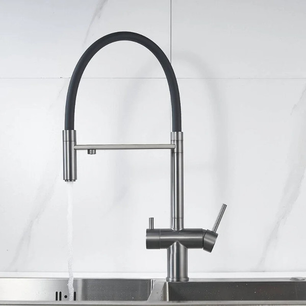 Изображение товара Смеситель Shevanik S178T (оружейная сталь)