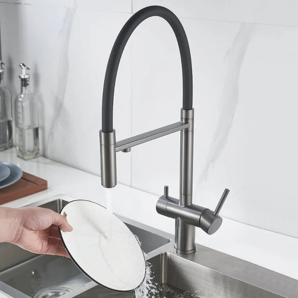 Изображение товара Смеситель Shevanik S178T (оружейная сталь)