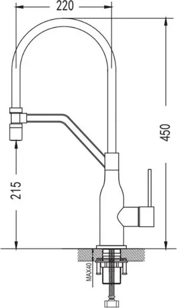 Изображение товара Смеситель Shevanik S343H-3 (черный)