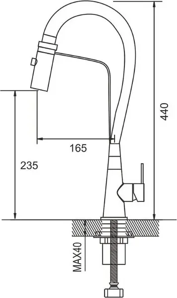 Изображение товара Смеситель Shevanik S943G-1 (золотой сатин)