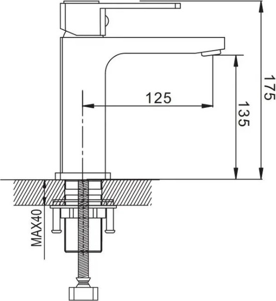 Изображение товара Смеситель Shevanik S9701T (оружейная сталь)
