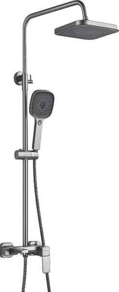 Изображение товара Душевая система со смесителем Shevanik S9736T (оружейная сталь)