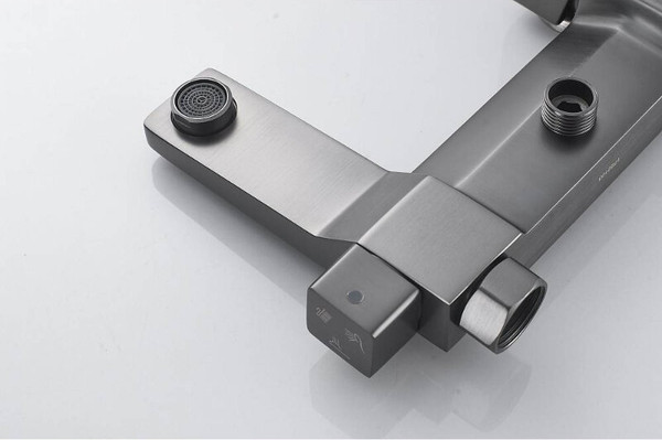 Изображение товара Душевая система со смесителем Shevanik S9736T (оружейная сталь)