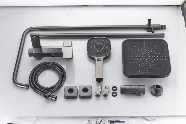 Изображение товара Душевая система со смесителем Shevanik S9736T (оружейная сталь)