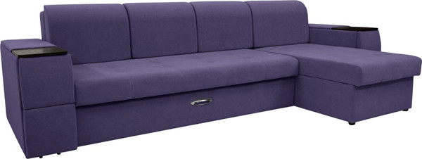 Изображение товара Диван угловой Сириус Лидер-13 с оттоманкой НПБ 330x165 (Eva 31 велюр фиолетовый)