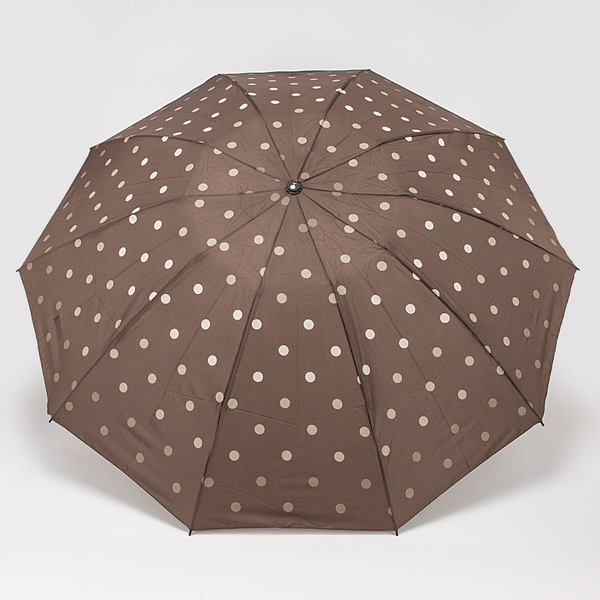 Изображение товара Зонт складной Rain Berry 734-23331.2 (коричневый/горох)
