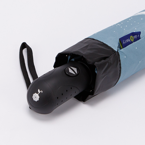 Изображение товара Зонт складной Rain Berry 734-23335.1 (черный/голубой)