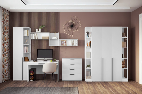 Изображение товара Письменный стол Аквилон Чарли №17 (белое сияние)