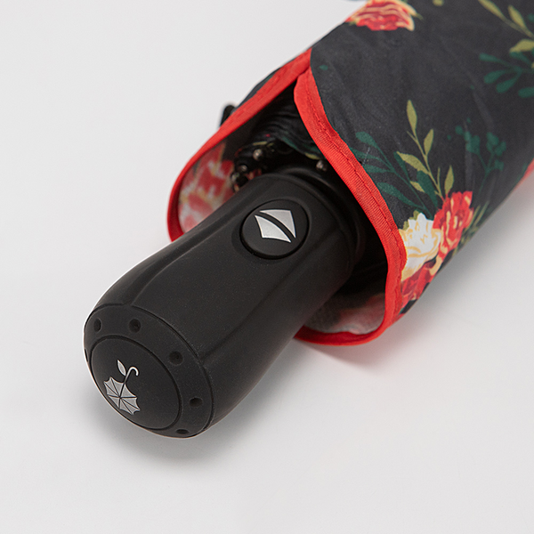 Изображение товара Зонт складной Rain Berry 734-23588.1 (черный/цветы)