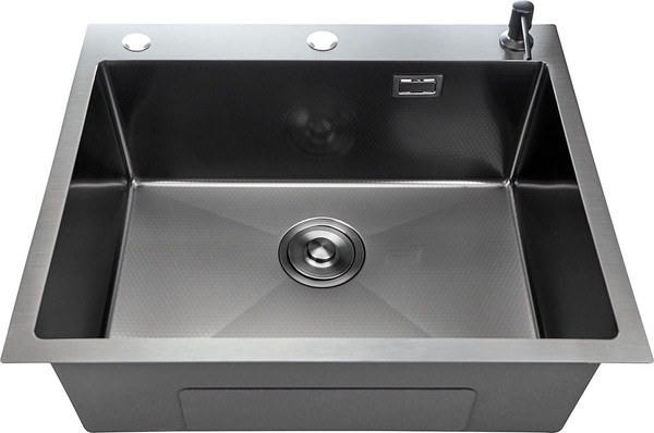 Изображение товара Мойка кухонная STELLAR S6050NB-D (3h) (нано черный)
