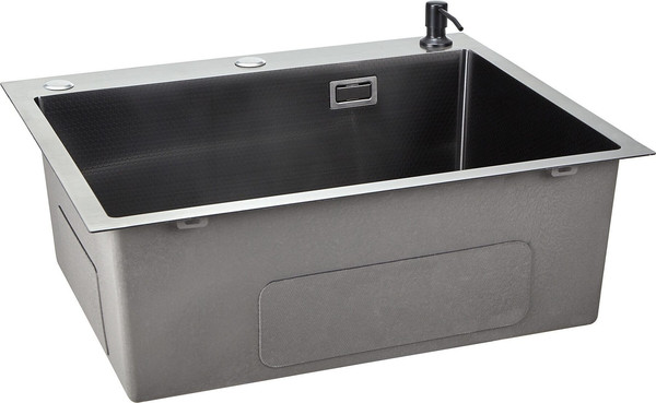 Изображение товара Мойка кухонная STELLAR S6050NB-D (3h) (нано черный)