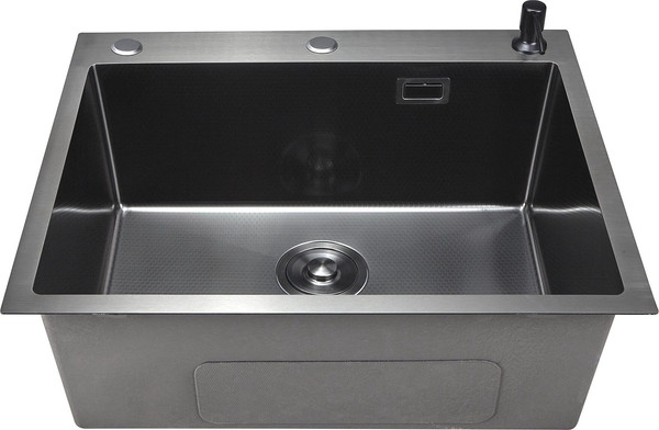 Изображение товара Мойка кухонная STELLAR S6050NB-D (3h) (нано черный)