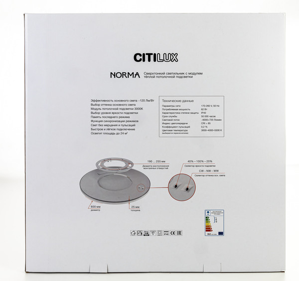 Изображение товара Потолочный светильник Citilux Norma CL748600