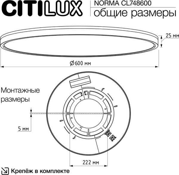 Изображение товара Потолочный светильник Citilux Norma CL748600