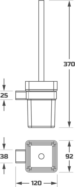Изображение товара Ершик для унитаза Maxonor Pure Life PL1810-6 (золото матовое)