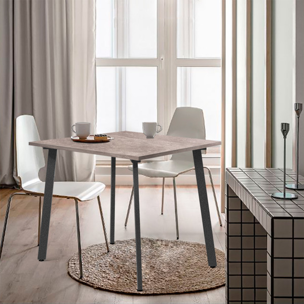 Изображение товара Обеденный стол Millwood Шанхай Л18 90х90х75 (бетон/графит)