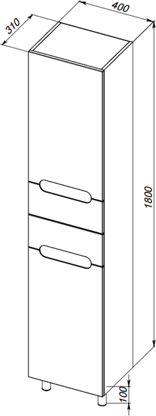 Изображение товара Шкаф-пенал для ванной АВН Ansi 40 / 96.10