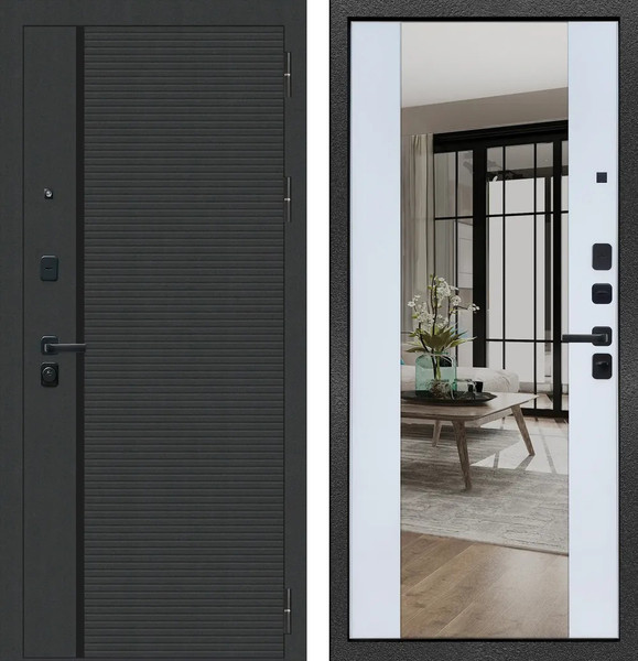 Изображение товара Входная дверь МеталЮр M103 Velluto Bianco (86x205, правая)