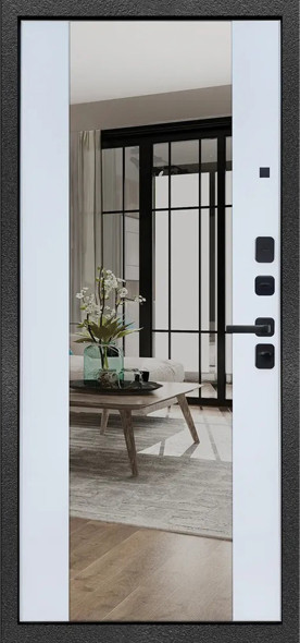 Изображение товара Входная дверь МеталЮр M103 Velluto Bianco (86x205, правая)