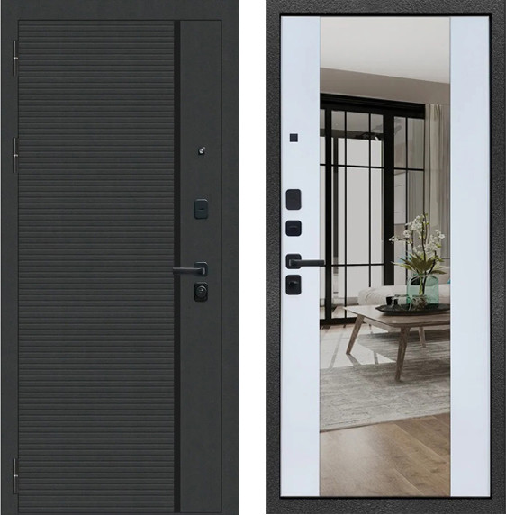 Изображение товара Входная дверь МеталЮр M103 Velluto Bianco (96x205, левая)