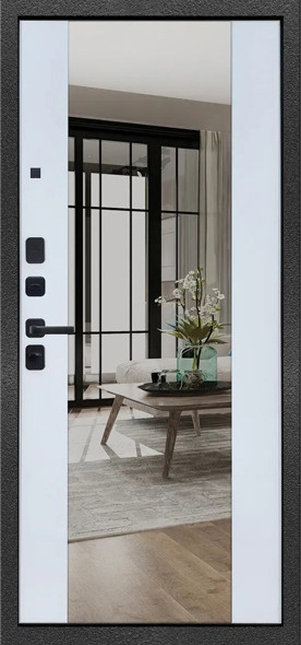 Изображение товара Входная дверь МеталЮр M103 Velluto Bianco (96x205, левая)