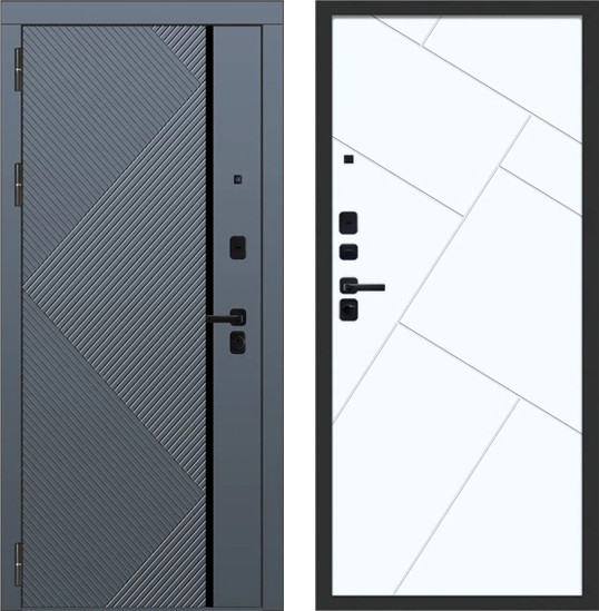 Изображение товара Входная дверь МеталЮр M104 Velluto Bianco (86x205, левая)