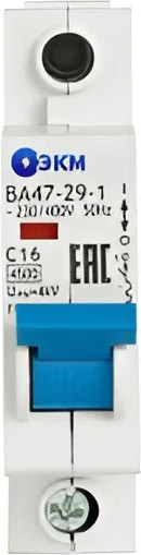 Изображение товара Выключатель автоматический ЭКМ ВА47-29-1C5-УХЛ3 4.5кА / 330508