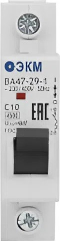 Изображение товара Выключатель автоматический ЭКМ ВА47-29-1B50-УХЛ3 4.5кА / 330492