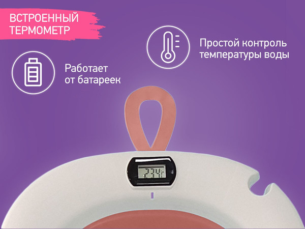 Изображение товара Ванночка детская ROXY-KIDS Киты RFB-11-Р (розовый)