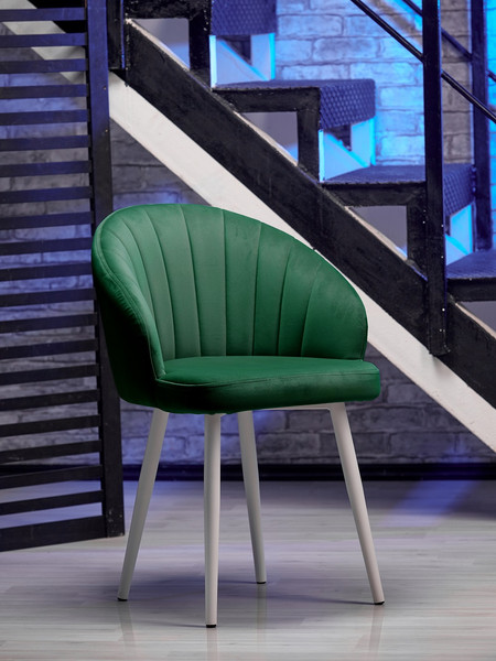 Изображение товара Стул Памир Зефир F74 (зеленый/белая опора)