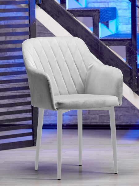 Изображение товара Стул Памир Марсель F80 (серый минт/белая опора)