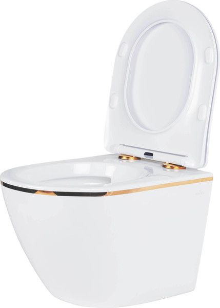 Изображение товара Унитаз подвесной Roxen Antares 530110-01G Rimless Soft Close NC (золотой)